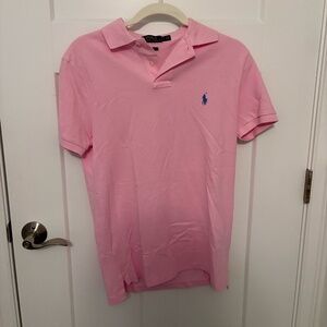 Ralph Lauren Slim Fit Polo Shirt - Pink - Men's Small
